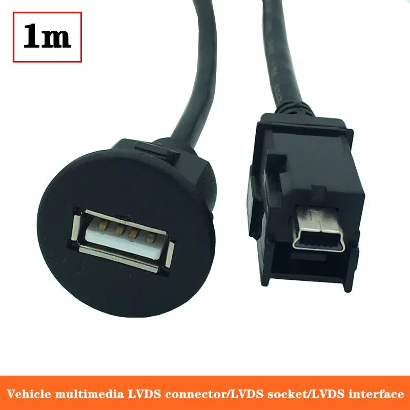 1m USB Female to Mini 5-Pin Male Car Multimedia LVDS Interface Fox Regal MOLEX Connection Cable With Mounting Bracket
1m USB Female to Mini 5-Pin Male Car Multimedia LVDS Interface Fox Regal MOLEX Connection Cable With Mounting Bracket