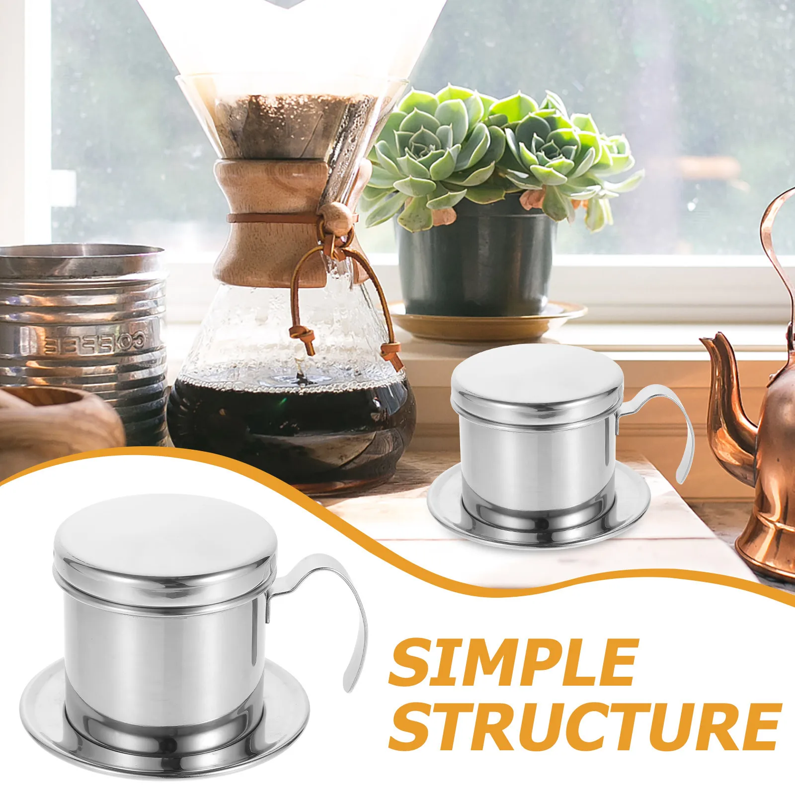 1pc Stainless Steel Coffee Pot Heat Resistant Filter Teapot For Home Use Easy Clean Coffee Filtration Tea Infuser
1pc Stainless Steel Coffee Pot Heat Resistant Filter Teapot For Home Use Easy Clean Coffee Filtration Tea Infuser