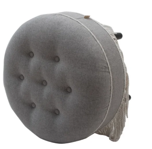 Yolanda 24" Round Upholstered Accent Ottoman, Light Grey
Yolanda 24" Round Upholstered Accent Ottoman, Light Grey