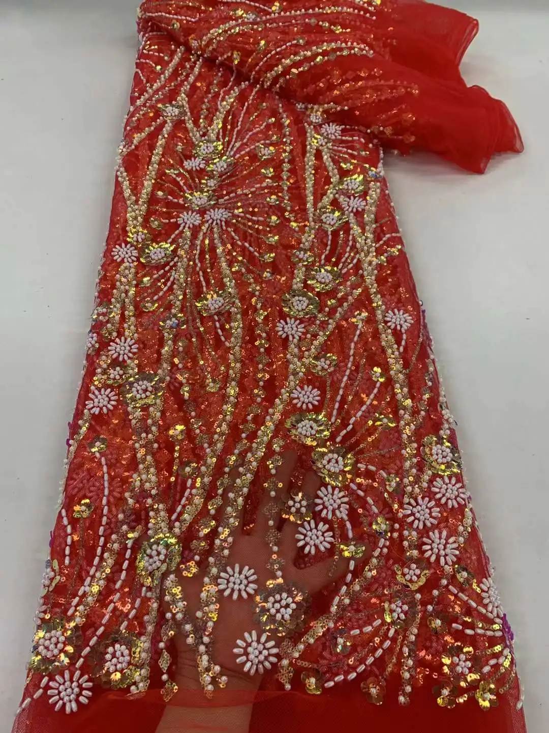African Beaded Lace Fabric 2024 High Quality For Wedding Dresses Nigerian Tulle Mesh Luxury Hand Beads Sequin Sewing Material
African Beaded Lace Fabric 2024 High Quality For Wedding Dresses Nigerian Tulle Mesh Luxury Hand Beads Sequin Sewing Material