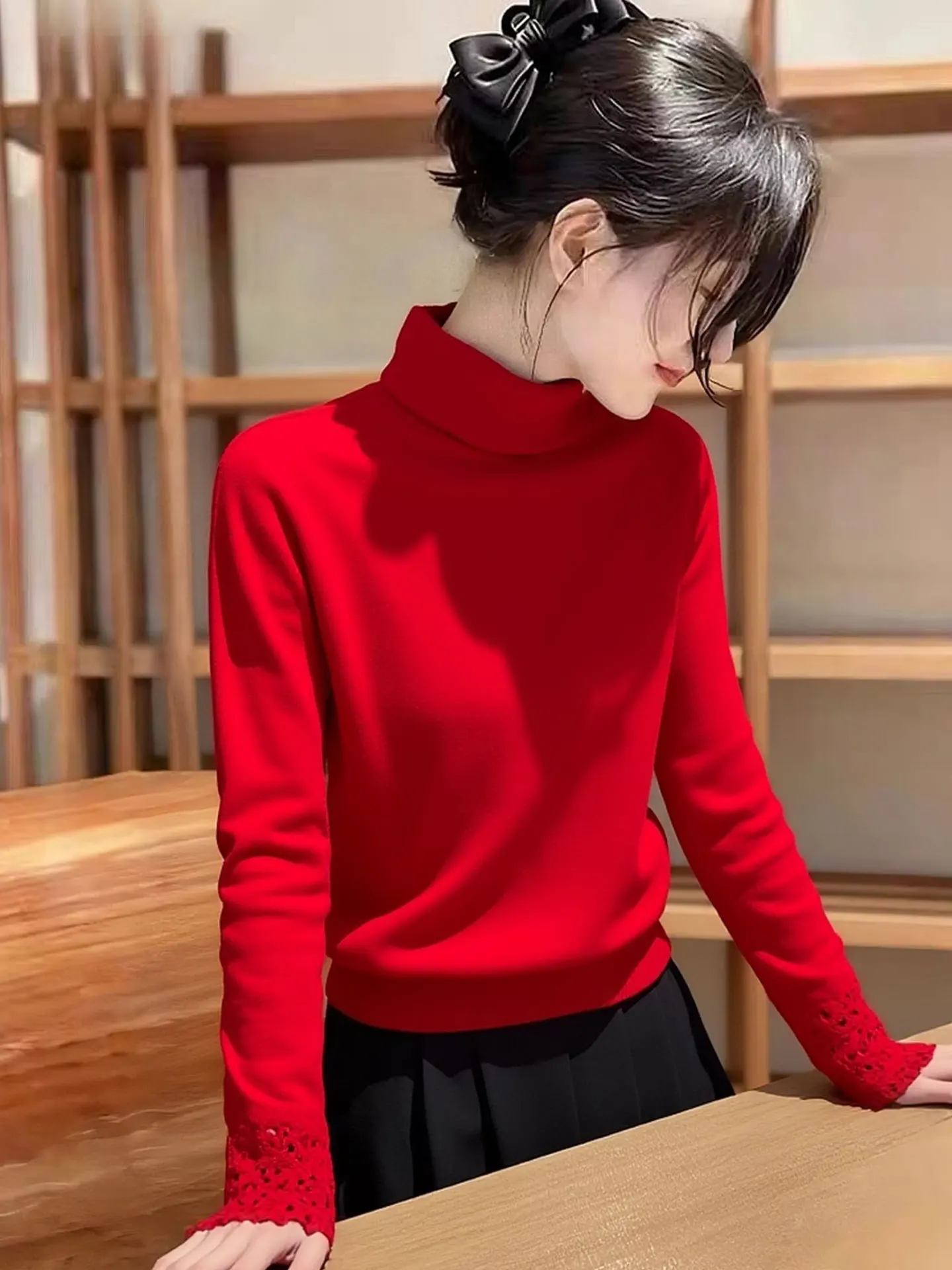 Ele Red Knitted Long Sve Hollow out Top Women's Base Layer irt Spring Commute Warmth Faion Korean Sle Knitwear
Ele Red Knitted Long Sve Hollow out Top Women's Base Layer irt Spring Commute Warmth Faion Korean Sle Knitwear