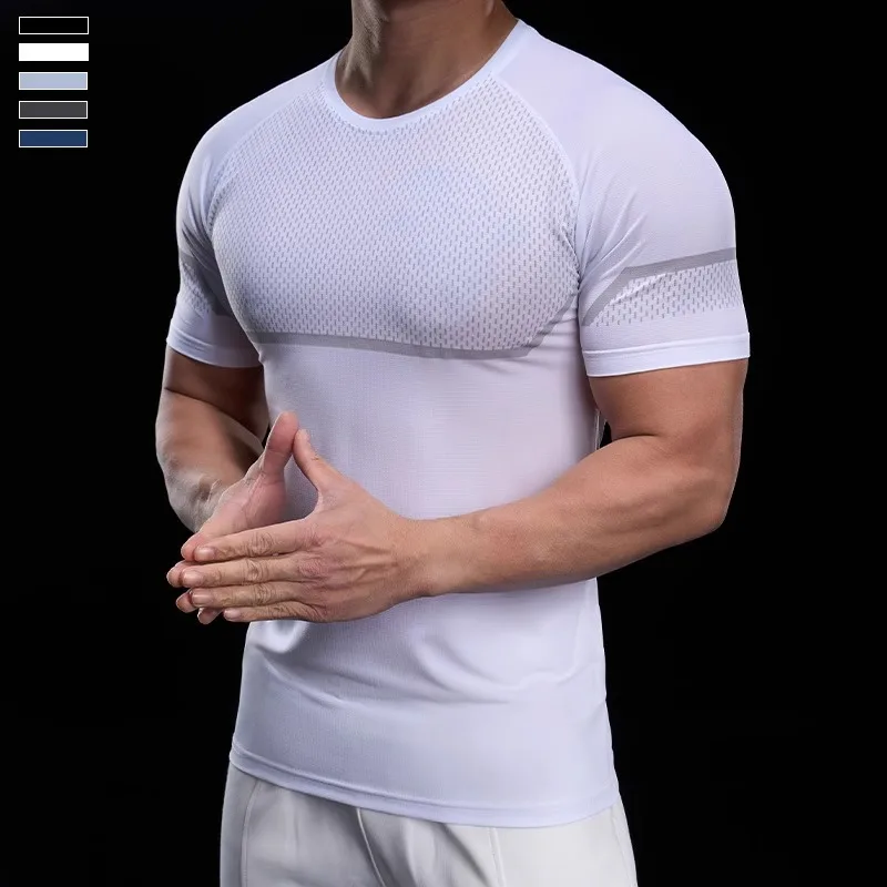 2025 Summer Men Running Training Clothes High Elastic Sports Gym Fitness Shirt Quick Drying Breathable Short Sleeve T-shirt Men
2025 Summer Men Running Training Clothes High Elastic Sports Gym Fitness Shirt Quick Drying Breathable Short Sleeve T-shirt Men