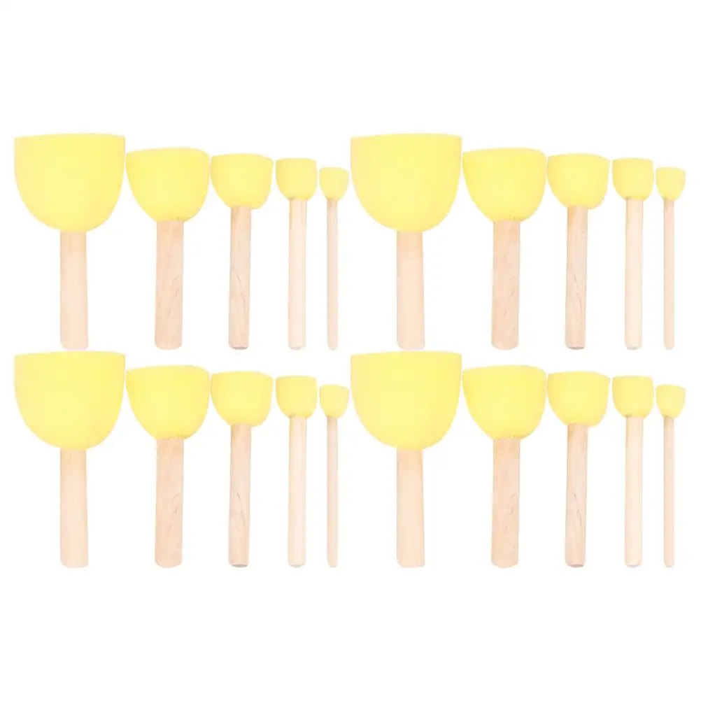 20 Pcs Wooden Handle Brush Drawing Painting Accessories Kids Graffiti Sponge Round
20 Pcs Wooden Handle Brush Drawing Painting Accessories Kids Graffiti Sponge Round