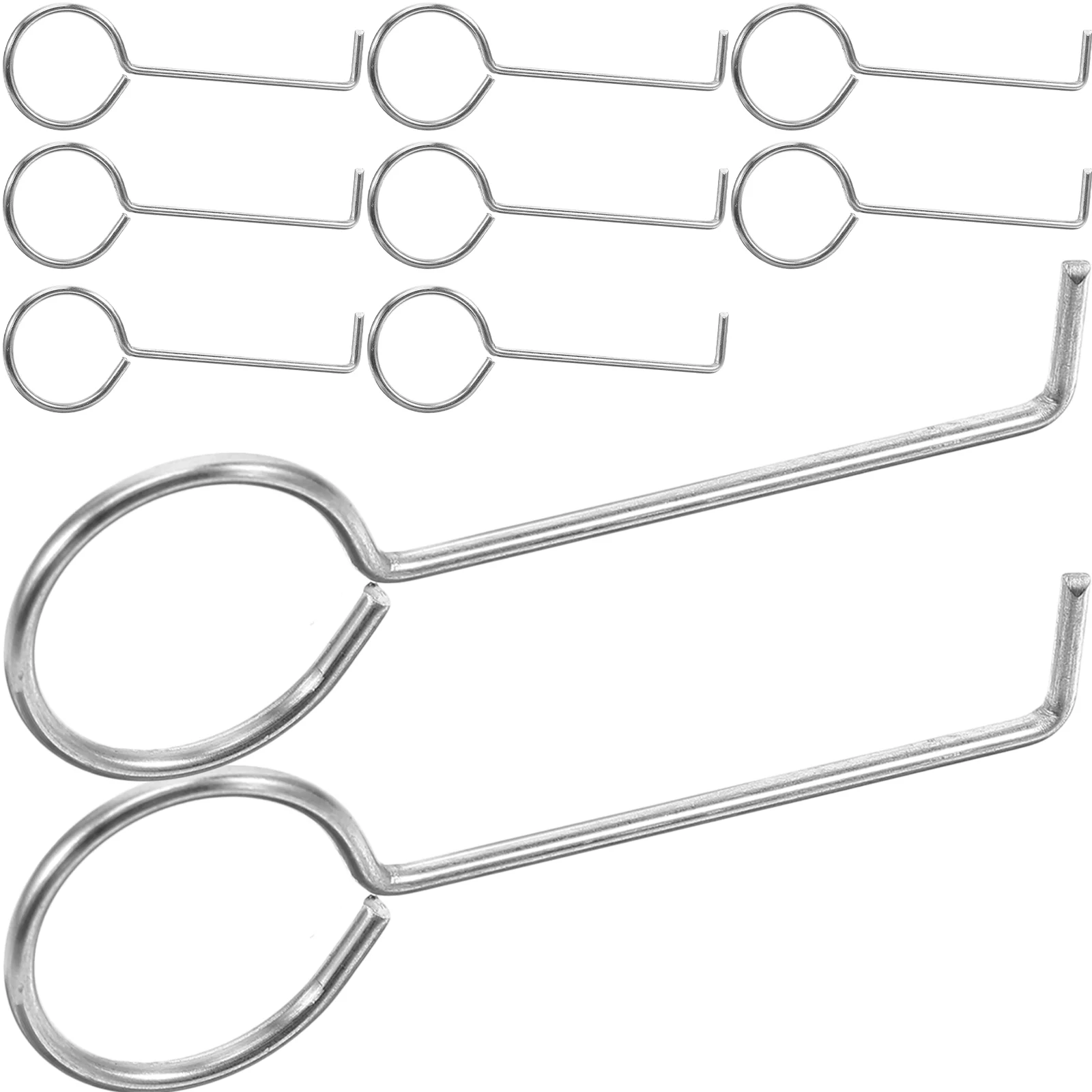 10 Pcs Fiche Plomberie Deboucher Floor Drain Handle Hook Plunger Strainer Bathroom Tools up Silver Sink Lifting Hooks
10 Pcs Fiche Plomberie Deboucher Floor Drain Handle Hook Plunger Strainer Bathroom Tools up Silver Sink Lifting Hooks