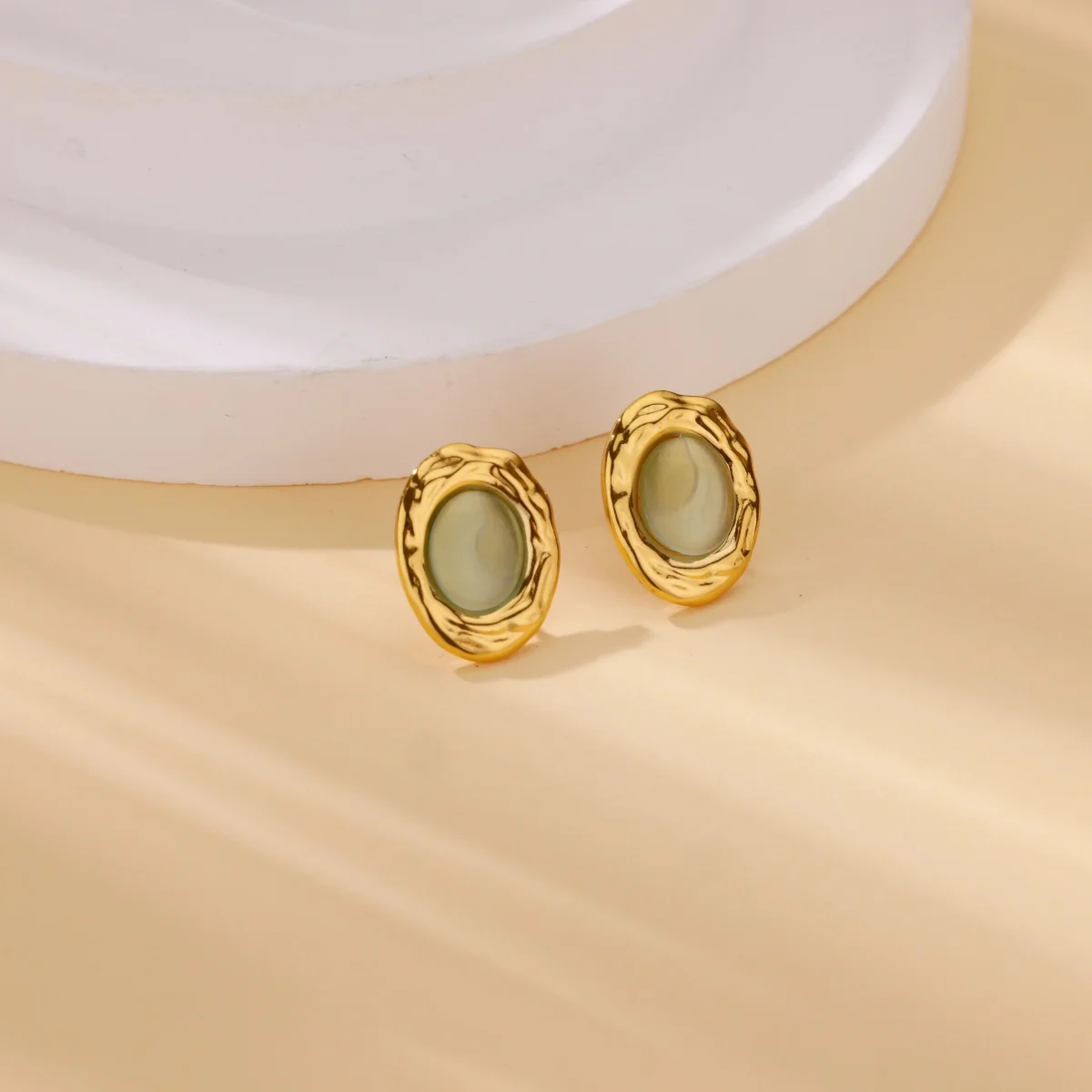 Colored Stone Stud Earrings For Women Vintage Gold Color Stainless Steel Oval Piercing Earrings Fashion Aesthetic Jewerly Gift
Colored Stone Stud Earrings For Women Vintage Gold Color Stainless Steel Oval Piercing Earrings Fashion Aesthetic Jewerly Gift