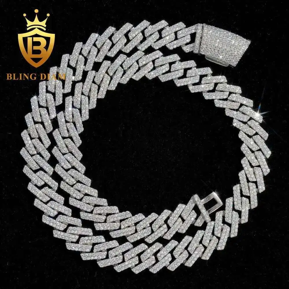 High Quality 13.5mm 2 Row Moissanite Diamond 925 Sterling Silver Cuban Link Chain Hip Hop Jewelry for Men Cuban Link
High Quality 13.5mm 2 Row Moissanite Diamond 925 Sterling Silver Cuban Link Chain Hip Hop Jewelry for Men Cuban Link