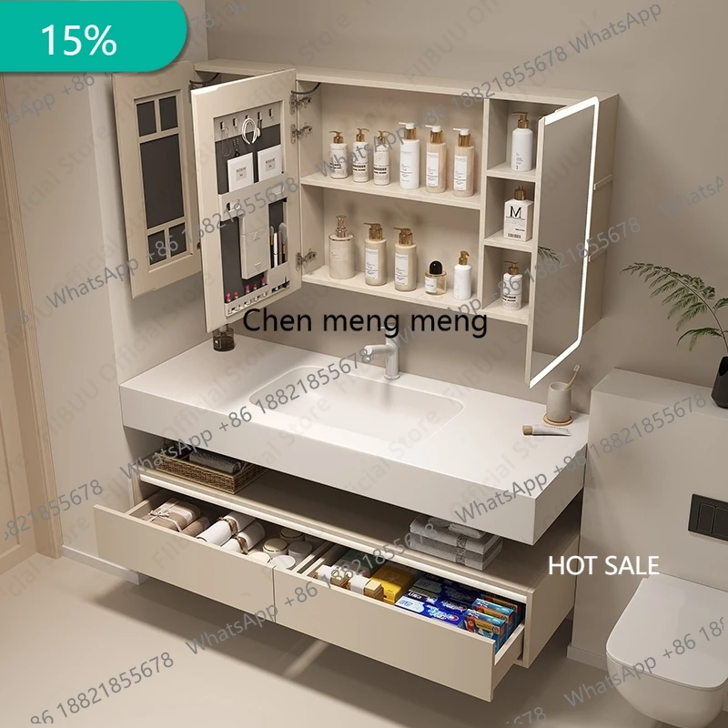 Double Layer Bathroom Vanity Cabinet Combo with Integrated Ceramic Sink Smart LED Mirror Cabinet Wall Mounted Storage Cabinet
Double Layer Bathroom Vanity Cabinet Combo with Integrated Ceramic Sink Smart LED Mirror Cabinet Wall Mounted Storage Cabinet