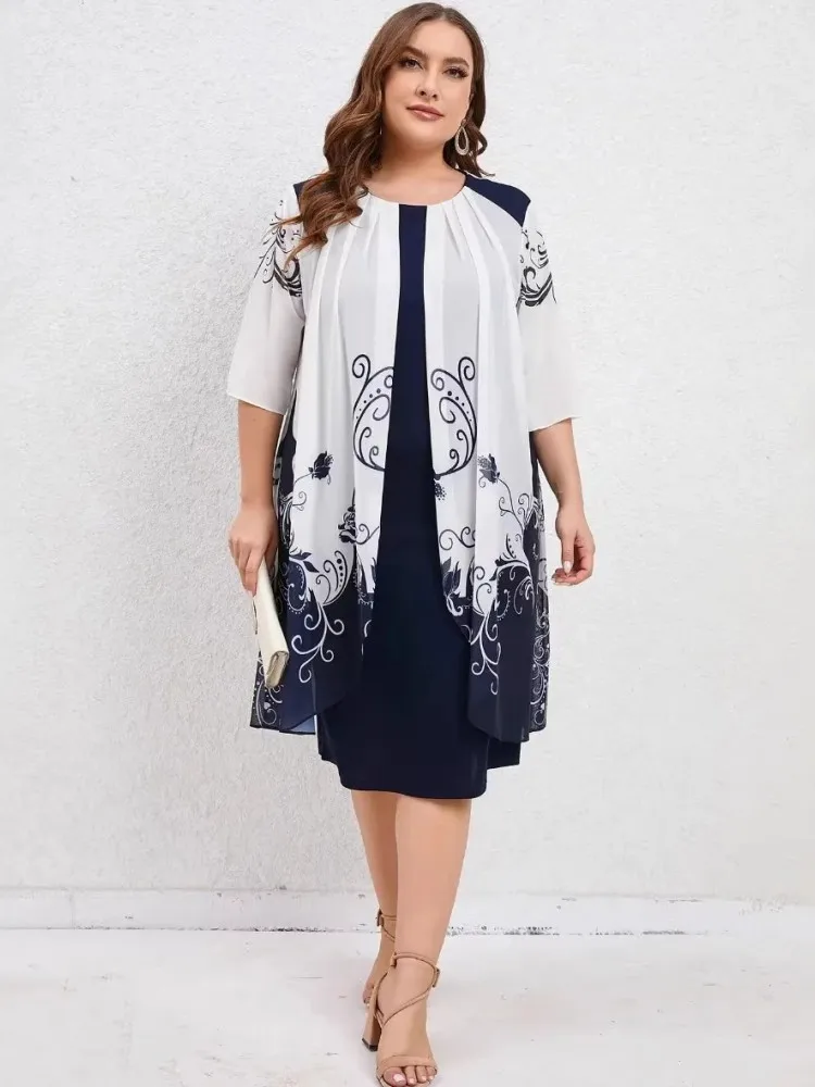 XL-5XL Plus Size Clothes Dresses Women Robes Spring Summer 3/4 Sleeve Street Style Casual 3XL Big Size Oversized Midi Dress
XL-5XL Plus Size Clothes Dresses Women Robes Spring Summer 3/4 Sleeve Street Style Casual 3XL Big Size Oversized Midi Dress