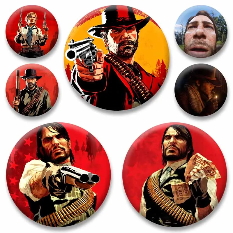 Funny Sadie Adler John Marston Arthur Morgan Game Enamel Pins Cartoon Round Brooch Snap-in Badge Backpack Clothing Accessories
Funny Sadie Adler John Marston Arthur Morgan Game Enamel Pins Cartoon Round Brooch Snap-in Badge Backpack Clothing Accessories