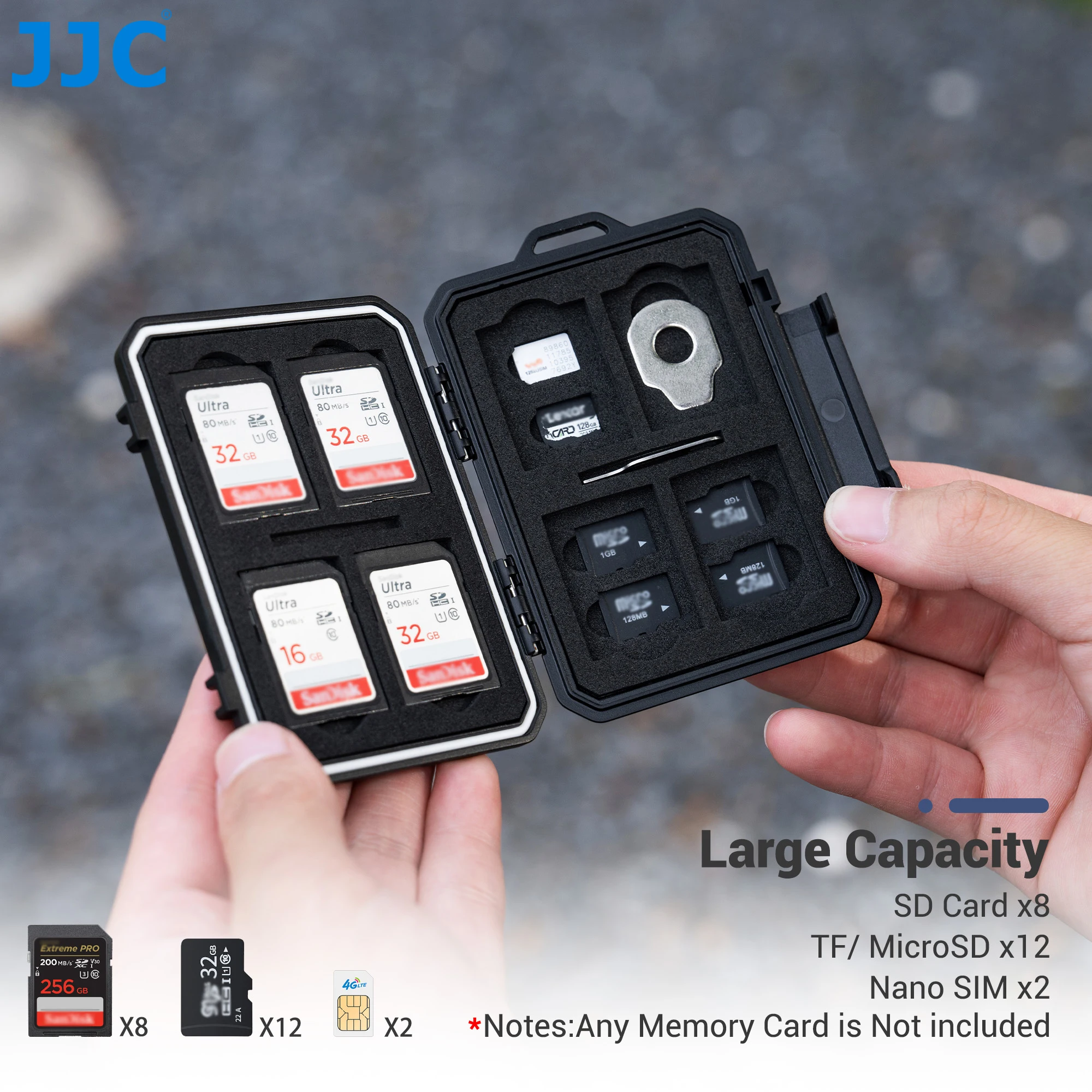 JJC 22 Slots Memory Card Case Holder Organizer for 12 TF Micro SD Card + 8 SD SDHC SDXC Card + 2 Nano SIM Card Storage Card Case
JJC 22 Slots Memory Card Case Holder Organizer for 12 TF Micro SD Card + 8 SD SDHC SDXC Card + 2 Nano SIM Card Storage Card Case