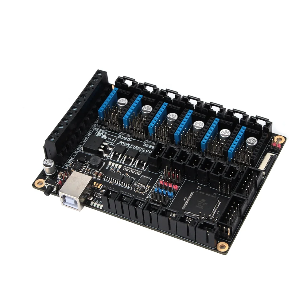 F6 PCB Board ALL-in-one Electronics Solution for 3D Printer CNC Devices Up To 6 Motor Drivers with Easy Micro-step
F6 PCB Board ALL-in-one Electronics Solution for 3D Printer CNC Devices Up To 6 Motor Drivers with Easy Micro-step