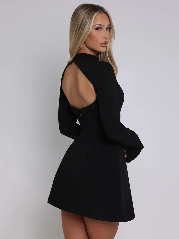 XIAOTANG Elegant Long Sleeved Bodycon Women Dress Sexy Slim Backless Mini Vestido Autumn and Winter New 2025 Party Evening Dress
XIAOTANG Elegant Long Sleeved Bodycon Women Dress Sexy Slim Backless Mini Vestido Autumn and Winter New 2025 Party Evening Dress