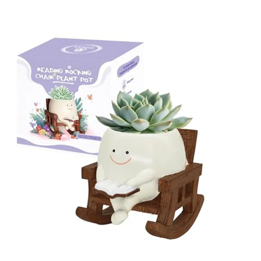 Smiley Face Planter Pot Cute Plant Pots for Indoor Outdoor Unique Reading Rocking Chair Plant Pot for Succulents Plants Live wi
Smiley Face Planter Pot Cute Plant Pots for Indoor Outdoor Unique Reading Rocking Chair Plant Pot for Succulents Plants Live wi