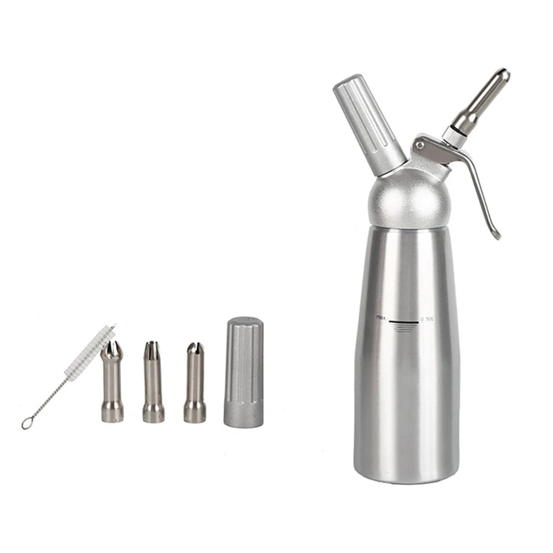 500Ml Stainless Steel Cream Foamer, Stainless Steel Cream Inlaid Vase Reusable For Baking-A97Q
500Ml Stainless Steel Cream Foamer, Stainless Steel Cream Inlaid Vase Reusable For Baking-A97Q