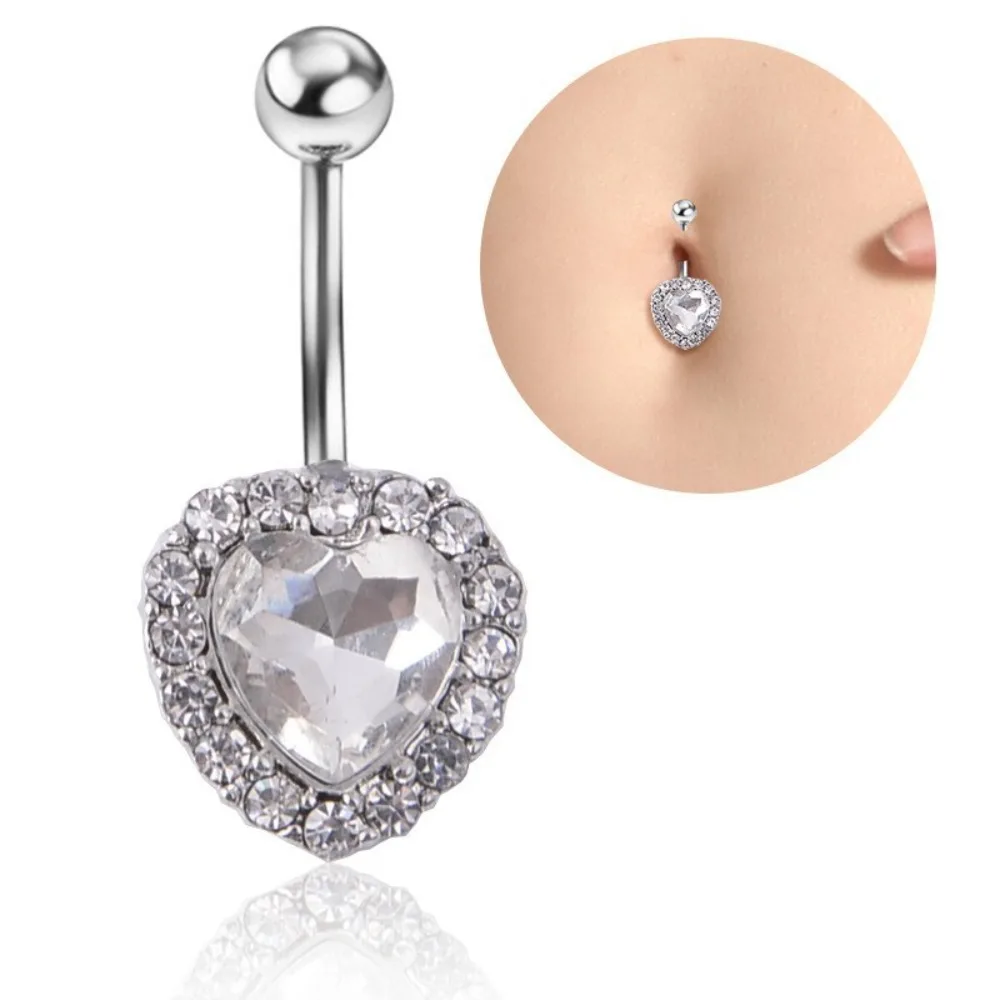 Stainless Steel Zircon Navel Ring Rhinestone Colorful Double Heart Belly Button Ring Hip Hop Punk Body Piercing Jewelry Women
Stainless Steel Zircon Navel Ring Rhinestone Colorful Double Heart Belly Button Ring Hip Hop Punk Body Piercing Jewelry Women