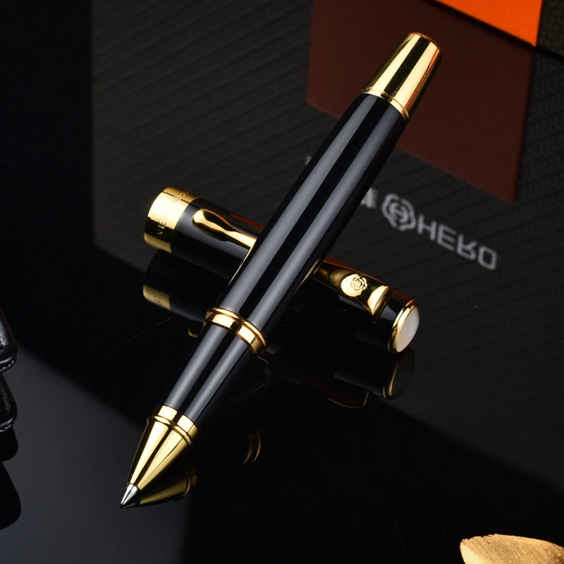 Hero 767 Black Barrel Roller Ball Pen With Golden Trim Colored Writing Pen Fit Business Office & Home & School Gift Pens
Hero 767 Black Barrel Roller Ball Pen With Golden Trim Colored Writing Pen Fit Business Office & Home & School Gift Pens