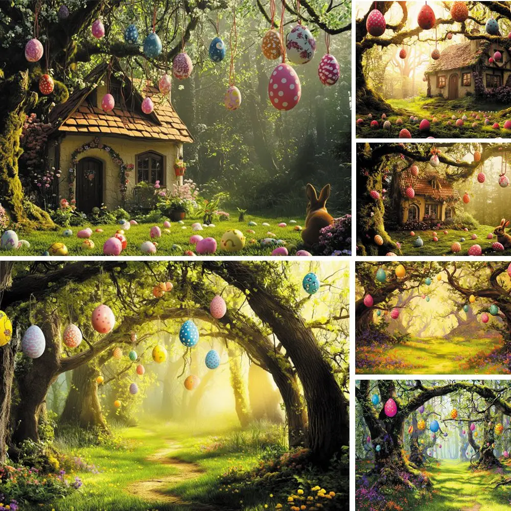 Spring Easter Forest Tree Colorful Eggs Backdrop Easter Party Decor Baby Kids Portrait Photography Background Photo Studio Props
Spring Easter Forest Tree Colorful Eggs Backdrop Easter Party Decor Baby Kids Portrait Photography Background Photo Studio Props