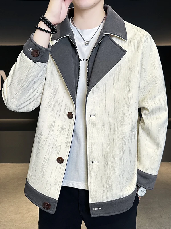 Casual Men's Collared Jacket Outerwear Windproof Contrast Color Design Texture Standard Fit Long Sleeve Youth Polyester Fiber
Casual Men's Collared Jacket Outerwear Windproof Contrast Color Design Texture Standard Fit Long Sleeve Youth Polyester Fiber