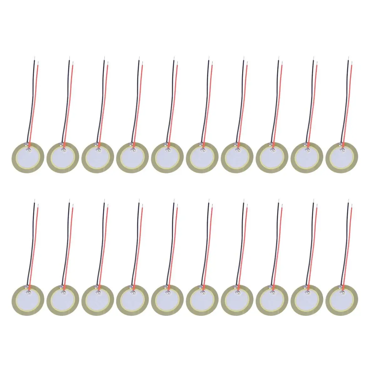 20pcs 20mm Brass Plate Piezo DiscsLow Voltage Buzzers Guitar Accessories Acoustic Pickups Boxes Drum Triggers Toys
20pcs 20mm Brass Plate Piezo DiscsLow Voltage Buzzers Guitar Accessories Acoustic Pickups Boxes Drum Triggers Toys