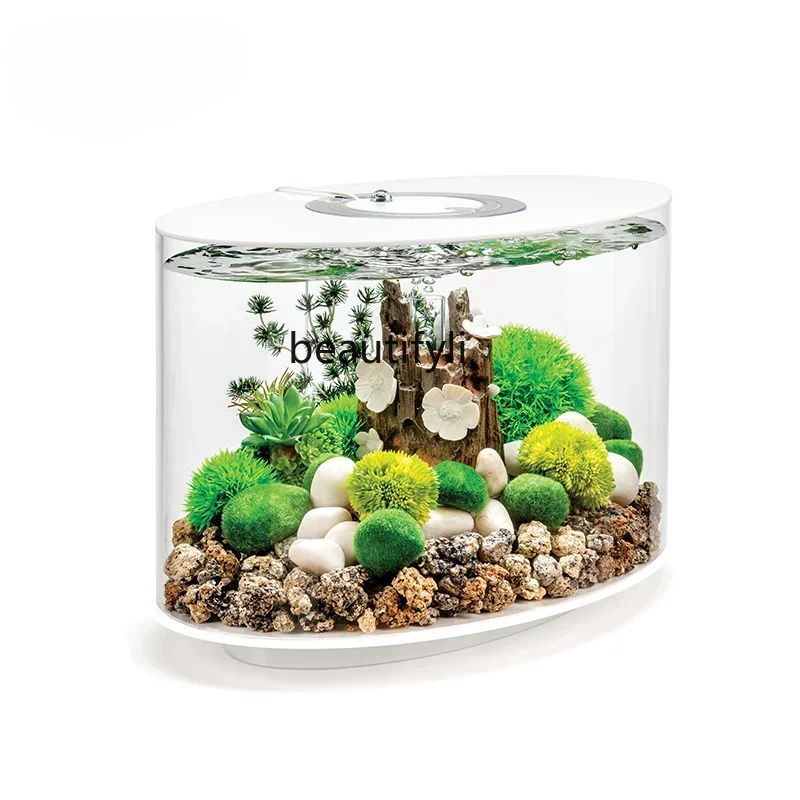 13Light Luxury Oval Fish Tank Living Room Small Self-Circulation Desktop Home Aquarium Change Water
13Light Luxury Oval Fish Tank Living Room Small Self-Circulation Desktop Home Aquarium Change Water