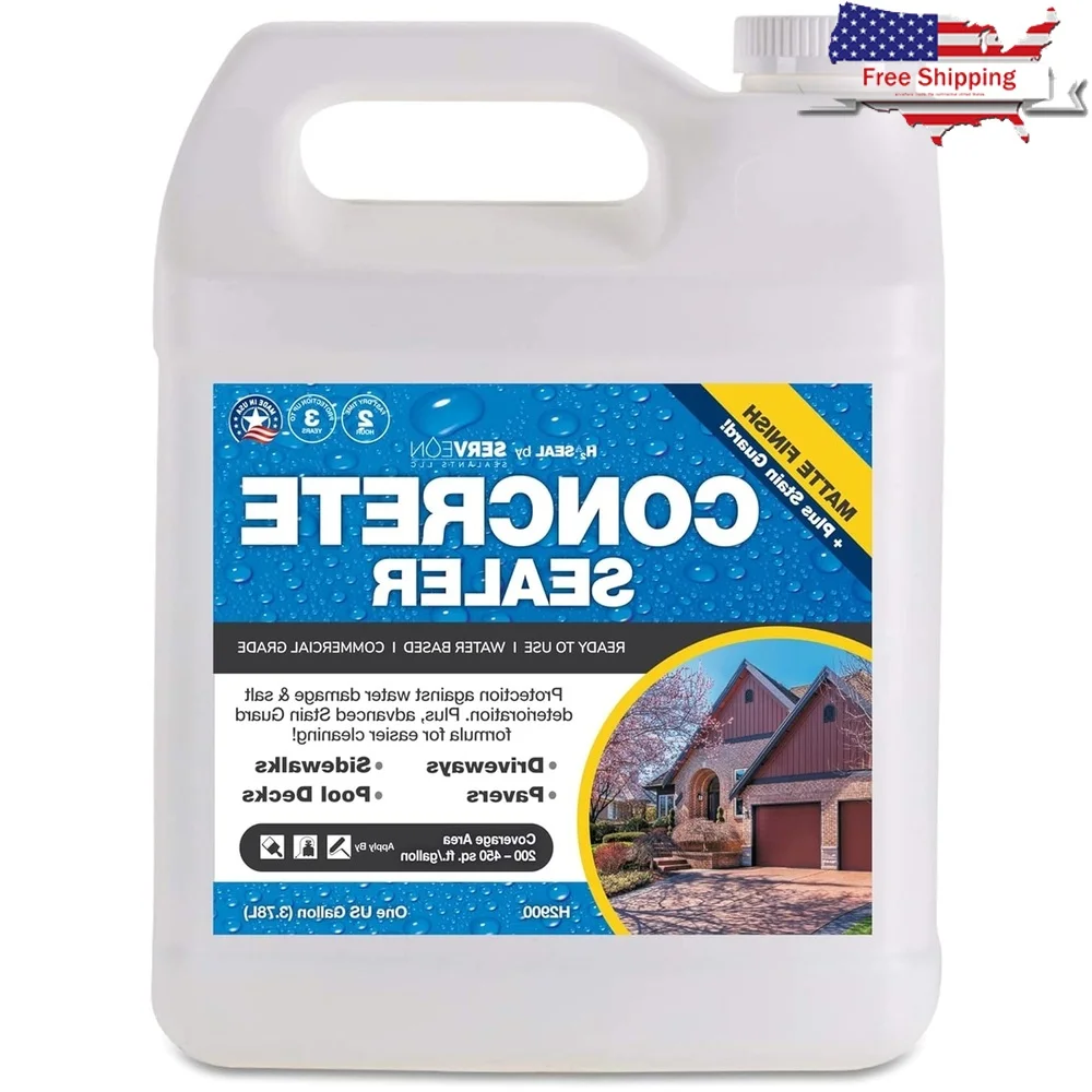 Concrete Driveway Sealer Waterproof Stain Guard Matte Finish Outdoor Indoor Sealant Protects Pavers Cracks Erosion 1G 1Qt
Concrete Driveway Sealer Waterproof Stain Guard Matte Finish Outdoor Indoor Sealant Protects Pavers Cracks Erosion 1G 1Qt