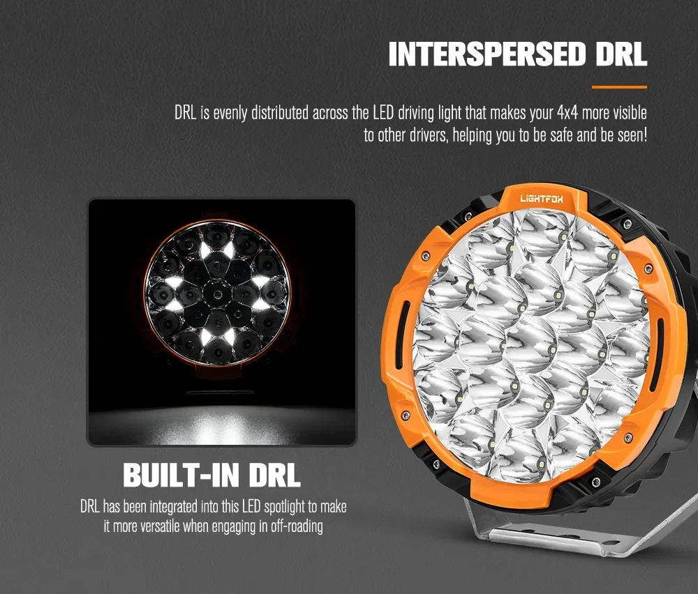 Nick NickLIGHTFOX Off Road 7 Inch 9 Inch LED Driving Light Built-in DRL High Power Super Bright Powerful Led Spot Light 4x4
Nick NickLIGHTFOX Off Road 7 Inch 9 Inch LED Driving Light Built-in DRL High Power Super Bright Powerful Led Spot Light 4x4