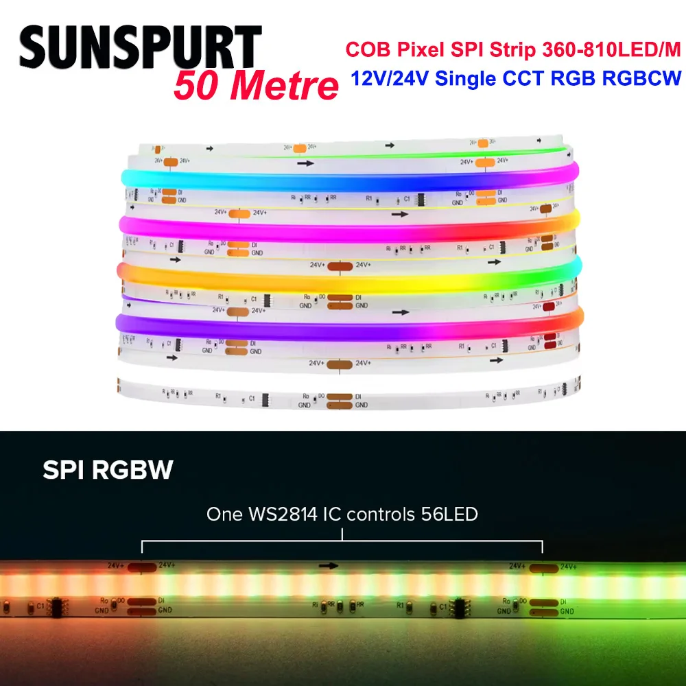 Светодиодная лента COB 12В/24В Smart 50 SPI DIM CCT RGB RGBCCT WS2811 2814 2805, адресная, программируемая, полноцветная, гибкая
Светодиодная лента COB 12В/24В Smart 50 SPI DIM CCT RGB RGBCCT WS2811 2814 2805, адресная, программируемая, полноцветная, гибкая