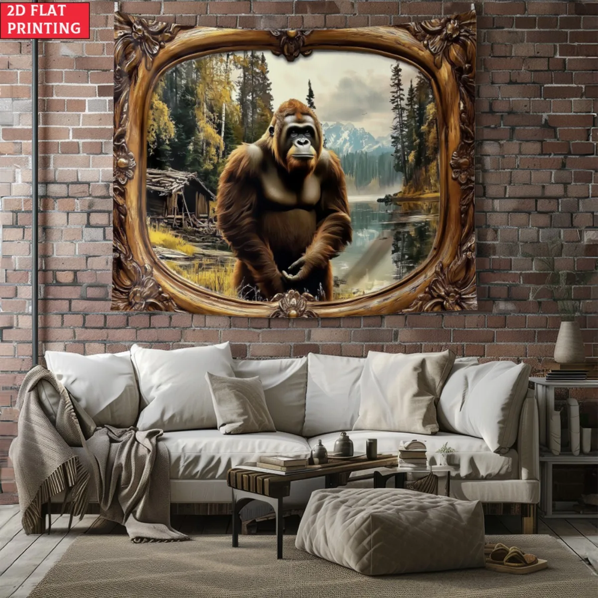 Gorilla in Forest Landscape Wall Tapestry Nature Wildlife Art Decor for Living Room Home Decoration 2D Flat Printing
Gorilla in Forest Landscape Wall Tapestry Nature Wildlife Art Decor for Living Room Home Decoration 2D Flat Printing