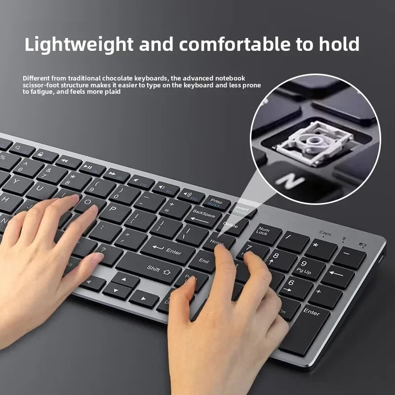 EWEADN K936 Wireless Keyboard Mute Bluetooth Dual Mode Notebook Desktop Business Office 102 Keys Rechargeable
EWEADN K936 Wireless Keyboard Mute Bluetooth Dual Mode Notebook Desktop Business Office 102 Keys Rechargeable