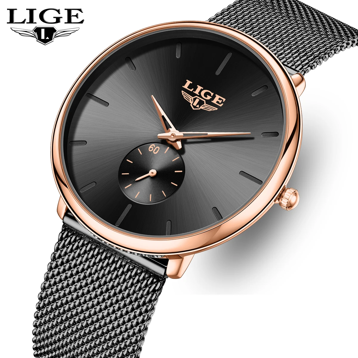 LIGE NEW Elegant Watch women Simple Fashion 30M Waterproof Clock Ladies Watch Luxury Mesh Strap women's quartz wrist watch+BOX
LIGE NEW Elegant Watch women Simple Fashion 30M Waterproof Clock Ladies Watch Luxury Mesh Strap women's quartz wrist watch+BOX