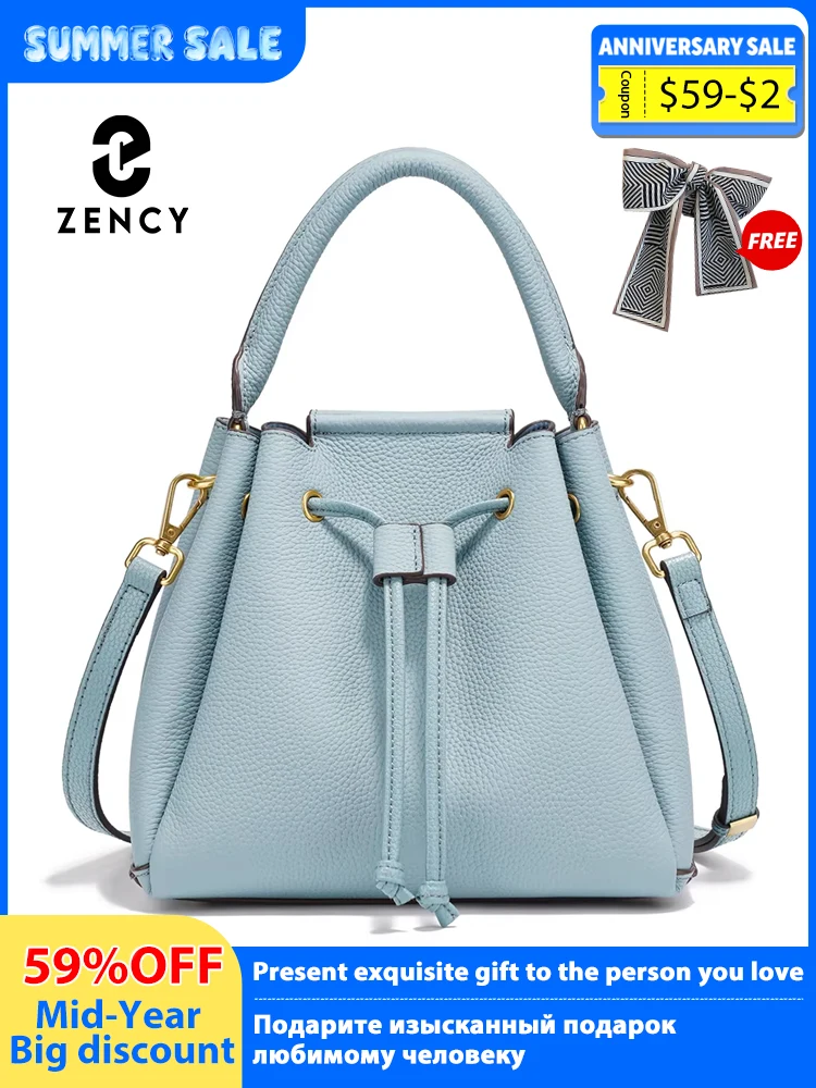 Zency Women's Genuine Leather Top-Handle Bag Simple Fashion Bucket Bags Luxury Brand Shoulder Handbag Small Crossbody for Female
Zency Women's Genuine Leather Top-Handle Bag Simple Fashion Bucket Bags Luxury Brand Shoulder Handbag Small Crossbody for Female