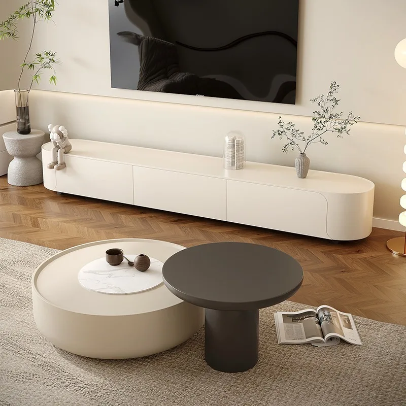 Coffee table cream wind household living room small apartment modern simple small tea table size round coffee table TV
Coffee table cream wind household living room small apartment modern simple small tea table size round coffee table TV