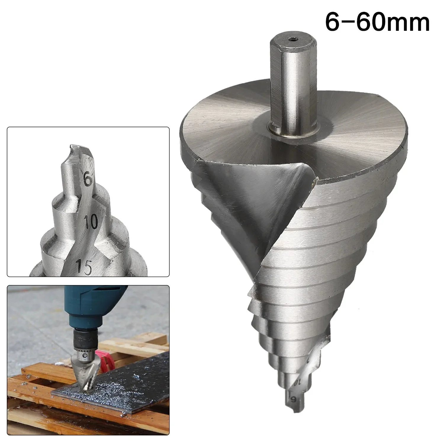6-60Mm Multifunctionele Boor Power Tool Stap Boor Pagode Boor Spiraal Voor Professionele Houtbewerking Onderdelen
6-60Mm Multifunctionele Boor Power Tool Stap Boor Pagode Boor Spiraal Voor Professionele Houtbewerking Onderdelen