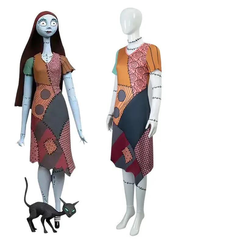 ss13Halloween Horror Nightmare Before Christmas Anime Girl Costume Props Sally Skelington Cosplay Dress Halloween Party
ss13Halloween Horror Nightmare Before Christmas Anime Girl Costume Props Sally Skelington Cosplay Dress Halloween Party