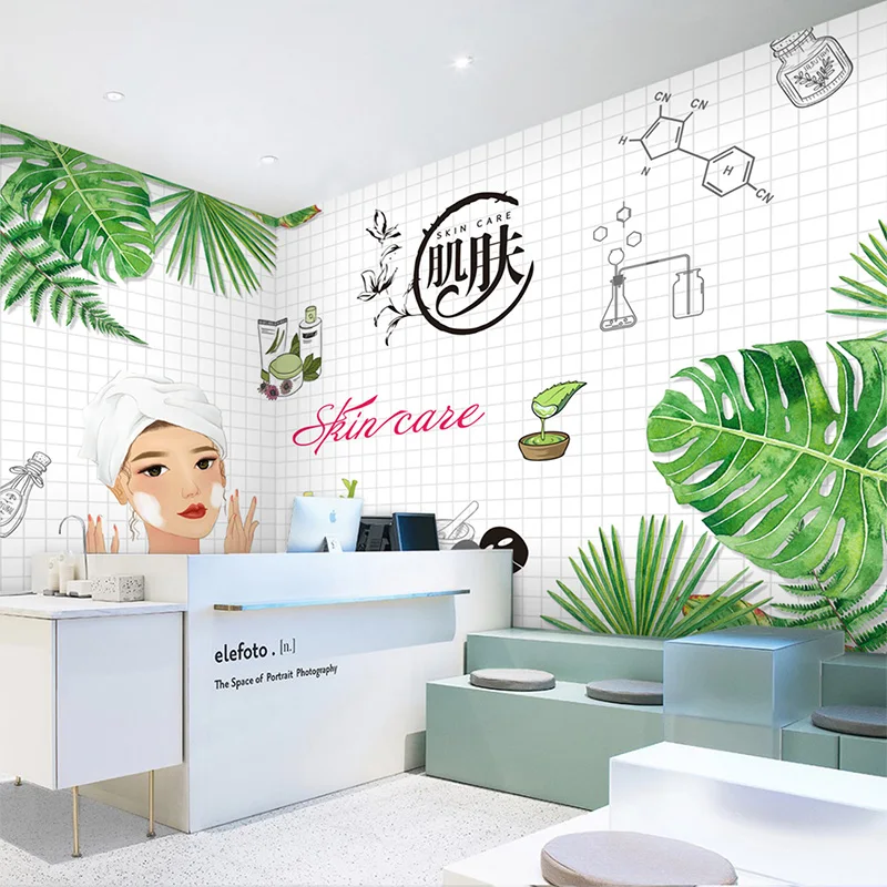 Customized 3D Nordic fashion beauty salon studio wallpaper skin care cosmetics live background mural Living room TV background
Customized 3D Nordic fashion beauty salon studio wallpaper skin care cosmetics live background mural Living room TV background
