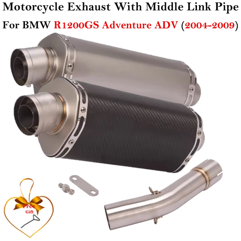 Надевается для BMW R1200GS Adventure ADV 2004-2009, выхлопная система мотоцикла, труба Escape Link, глушитель из углеродного волокна с DB killer
Надевается для BMW R1200GS Adventure ADV 2004-2009, выхлопная система мотоцикла, труба Escape Link, глушитель из углеродного волокна с DB killer