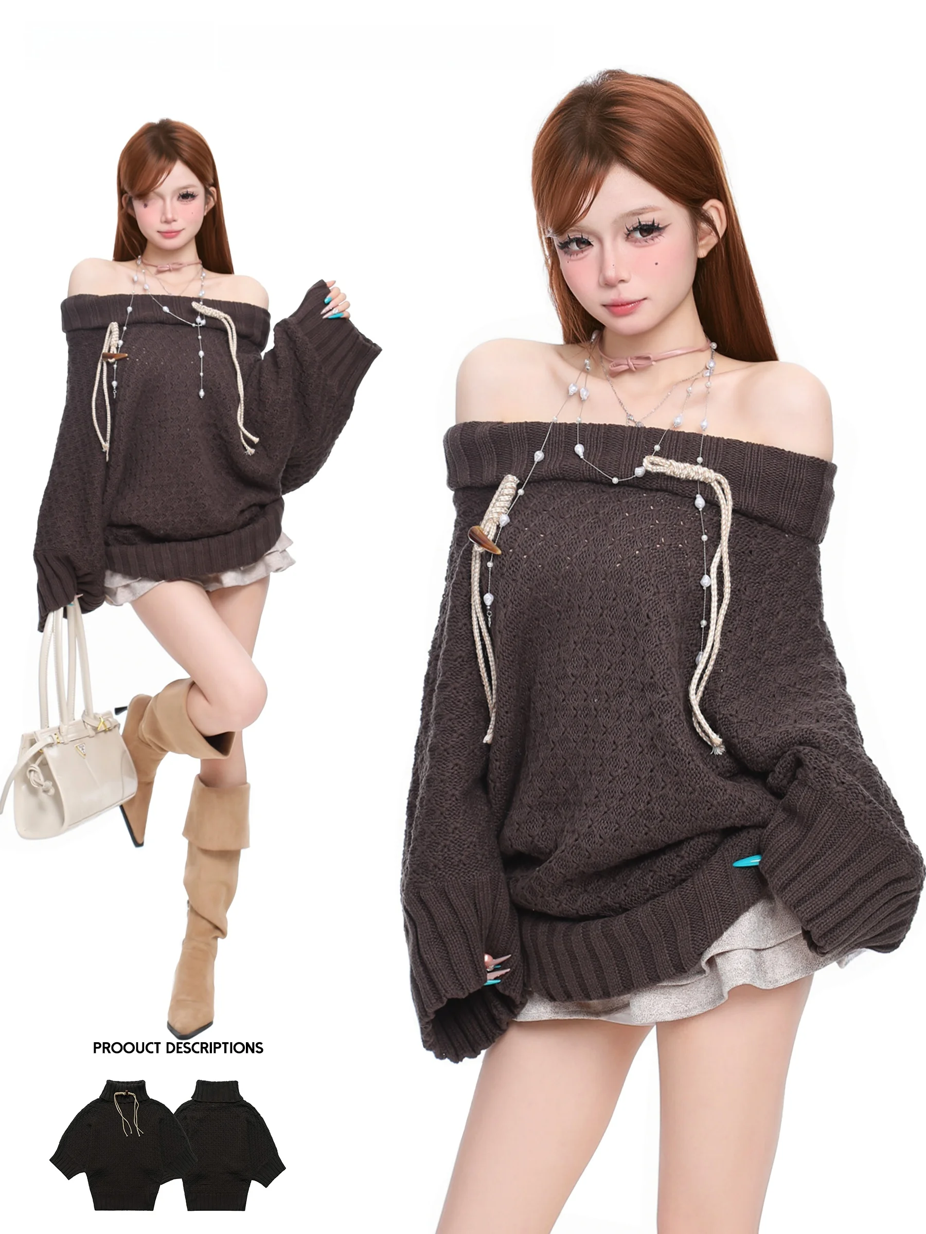 Вязаный свитер Basterds с одним рукавом и рукавом «летучая мышь» для женщин, осенне-зимний, повседневный, мягкий, свободного кроя, базовый цвет
Вязаный свитер Basterds с одним рукавом и рукавом «летучая мышь» для женщин, осенне-зимний, повседневный, мягкий, свободного кроя, базовый цвет