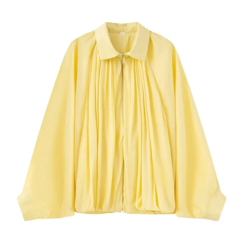 Новинка весны 2026, женская свободная однотонная рубашка-рубашка с рукавами «летучая мышь», пышная однотонная куртка-рубашка с рюшами, модная универсальная верхняя одежда с отложным воротником
Новинка весны 2026, женская свободная однотонная рубашка-рубашка с рукавами «летучая мышь», пышная однотонная куртка-рубашка с рюшами, модная универсальная верхняя одежда с отложным воротником