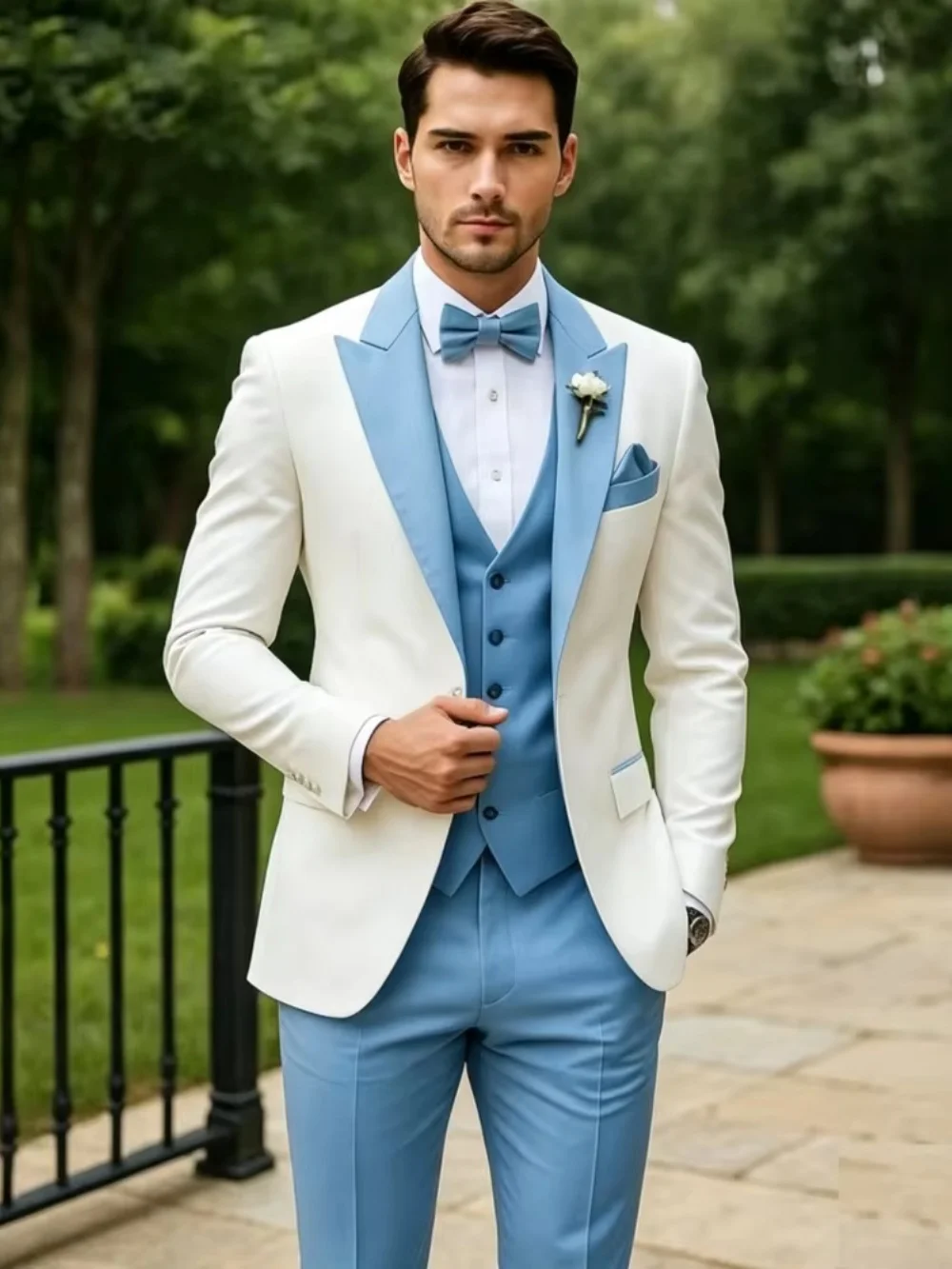 High Quality Men's Color-blocked Suits 3 Pieces For Formal Occasion Classy Peak Lapel Suit Set For Man Business Outfit XS-6XL
High Quality Men's Color-blocked Suits 3 Pieces For Formal Occasion Classy Peak Lapel Suit Set For Man Business Outfit XS-6XL