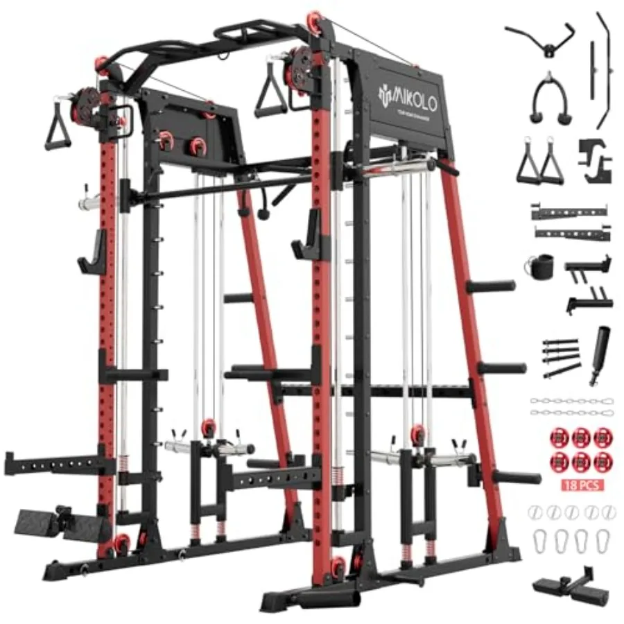 M4 2.0 Smith Machine All-in-One Home Gym Power Cage with LAT Pulldown Cable Crossover Squat Rack for Full Body Workouts
M4 2.0 Smith Machine All-in-One Home Gym Power Cage with LAT Pulldown Cable Crossover Squat Rack for Full Body Workouts