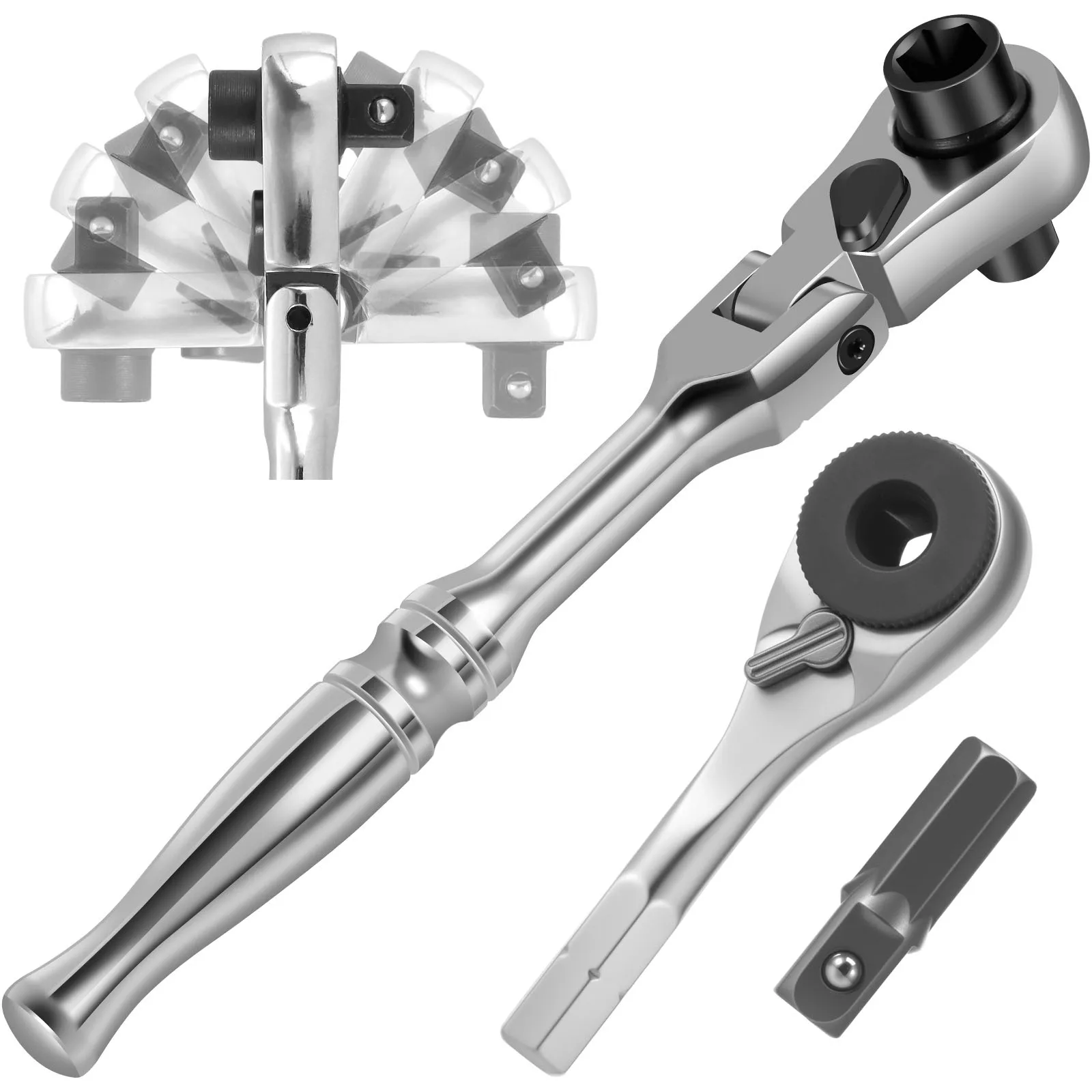 2 in 1 Double Headed Ratchet Wrench 1/4 Inch Drive Socket Screwdriver Bit Driver Quick Release Ratchet Wrench Hand Tools
2 in 1 Double Headed Ratchet Wrench 1/4 Inch Drive Socket Screwdriver Bit Driver Quick Release Ratchet Wrench Hand Tools