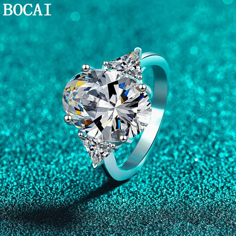 9ct Moissanite S925 Silver Jewelry Elegant And Grand Egg Shaped Inverted Triangle Engagement Ring Ladies' Selected Gift
9ct Moissanite S925 Silver Jewelry Elegant And Grand Egg Shaped Inverted Triangle Engagement Ring Ladies' Selected Gift