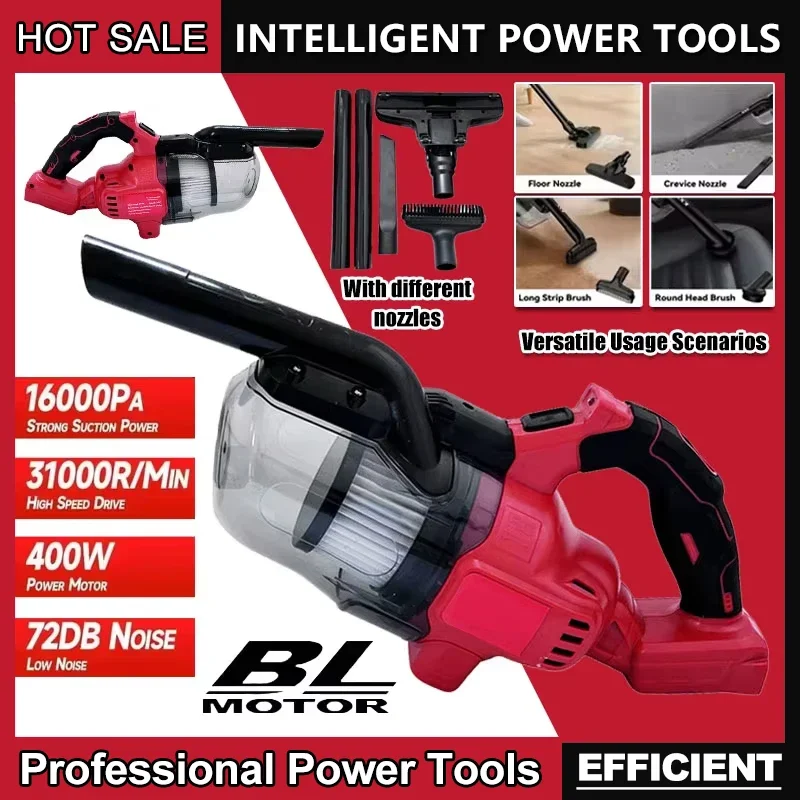 Portable Handheld Vacuum Cleaner Cordless Vacuum with 2Pcs Washable HEPA Filter for Home Pet Hair Car For Milwaukee 18V Battery
Portable Handheld Vacuum Cleaner Cordless Vacuum with 2Pcs Washable HEPA Filter for Home Pet Hair Car For Milwaukee 18V Battery