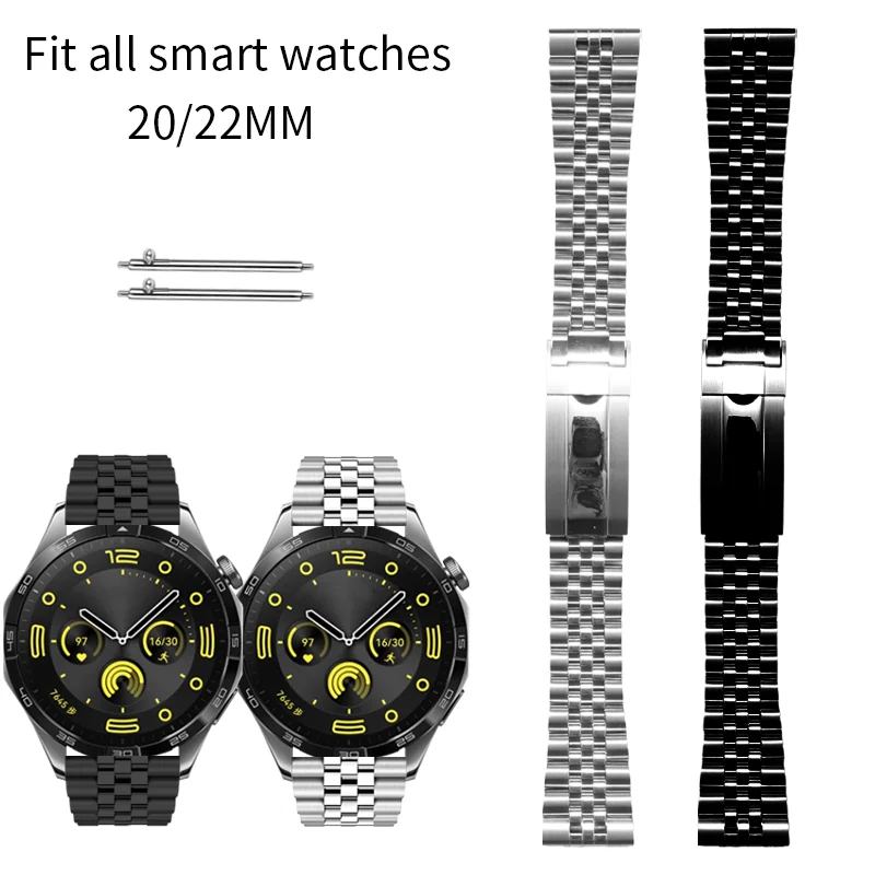 Solid stainless steel bracelet Oyster Deployment Clasp for HUAWEI WATCH GT2 46/42mm 2E Pro smartwatch Quick release wristbands
Solid stainless steel bracelet Oyster Deployment Clasp for HUAWEI WATCH GT2 46/42mm 2E Pro smartwatch Quick release wristbands