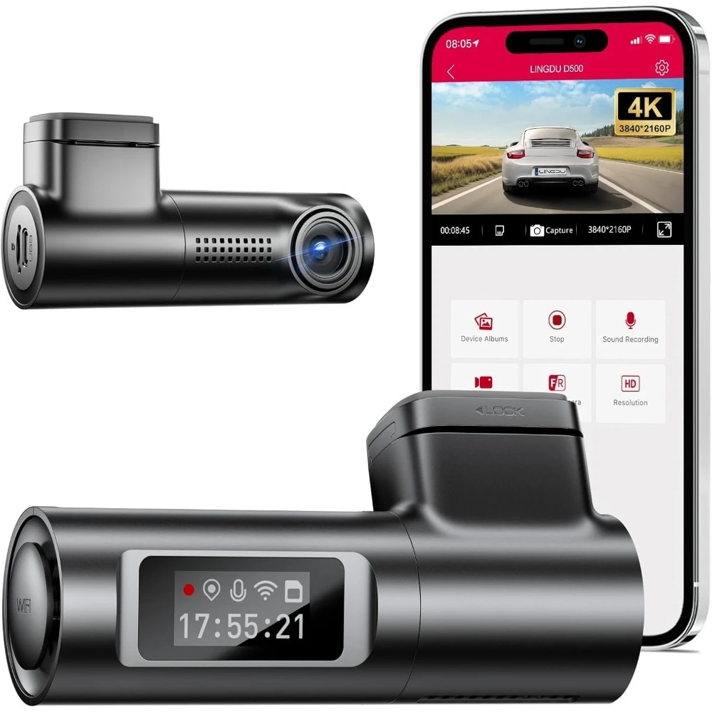 4K Dash Cam Front with WiFi GPS Night Vision 150 Degree Wide Angle Car Camera
4K Dash Cam Front with WiFi GPS Night Vision 150 Degree Wide Angle Car Camera