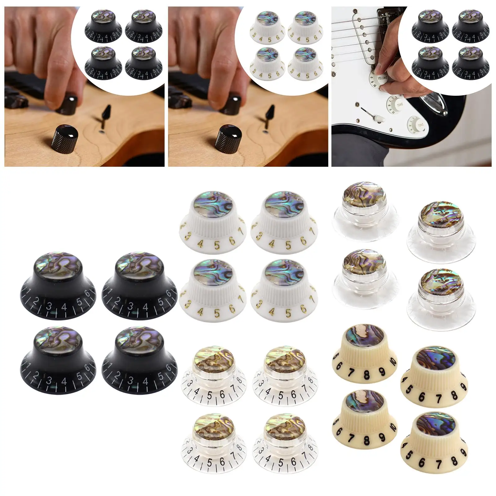 4 шт., ручки для гитары, компактные, долговечные, с ушками, стильная шляпа, ручка управления скоростью, громкостью и тоном для аксессуаров для электрогитары
4 шт., ручки для гитары, компактные, долговечные, с ушками, стильная шляпа, ручка управления скоростью, громкостью и тоном для аксессуаров для электрогитары