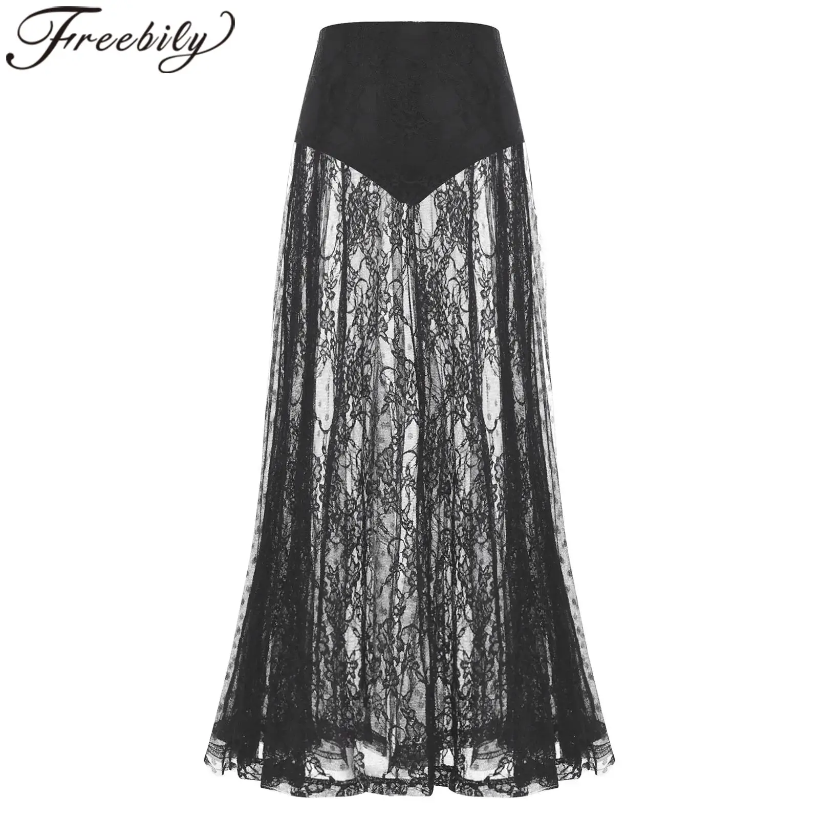 Womens Lace Maxi Skirt See Through Floral Low Rise Skirts for Club Party Carnival Music Festival Cocktail Costume Nightclub Wear
Womens Lace Maxi Skirt See Through Floral Low Rise Skirts for Club Party Carnival Music Festival Cocktail Costume Nightclub Wear