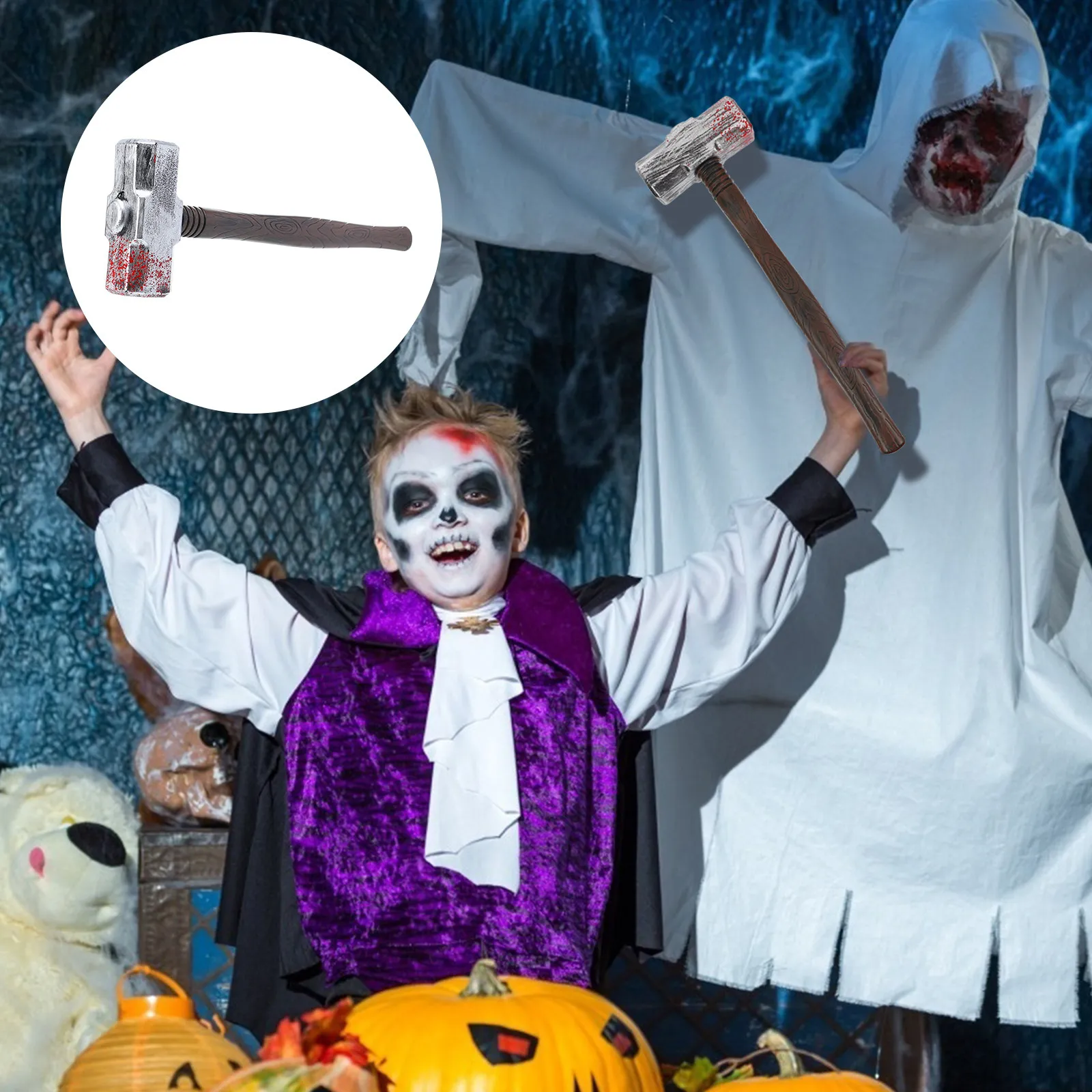 1Pcs Halloween Plastic Hammer Prop Simulation Prank Accessory for Cosplay Costume Party Prank Toy Hammer Halloween Toy
1Pcs Halloween Plastic Hammer Prop Simulation Prank Accessory for Cosplay Costume Party Prank Toy Hammer Halloween Toy