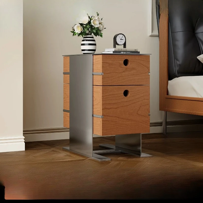 Cherry wood bedside table, retro narrow side cabinet
Cherry wood bedside table, retro narrow side cabinet