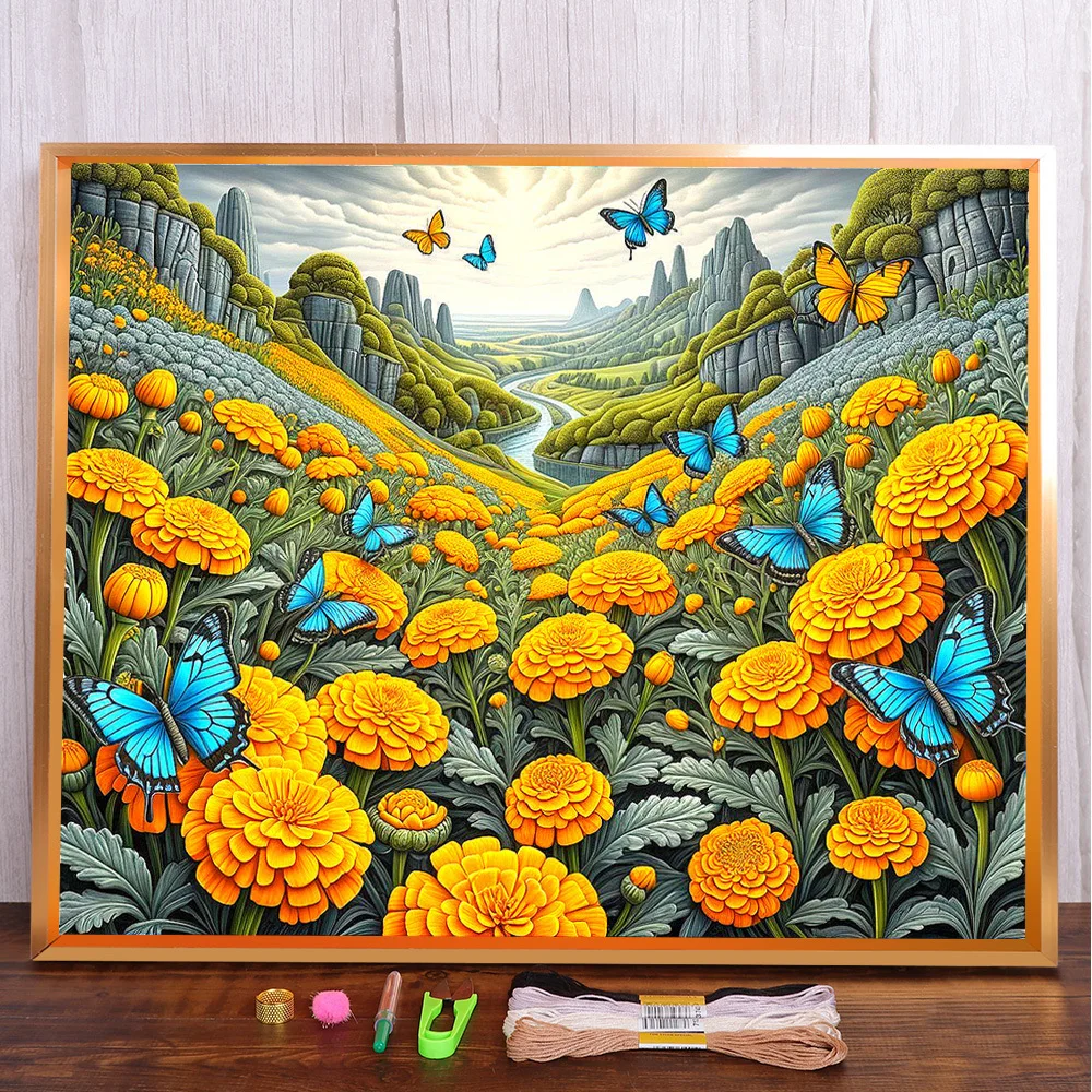 Landscape Flower Butterfly Cross-Stitch Patterns DIY Embroidery Sewing Handiwork Needlework Hobby Home Decor Design Room Decor
Landscape Flower Butterfly Cross-Stitch Patterns DIY Embroidery Sewing Handiwork Needlework Hobby Home Decor Design Room Decor
